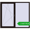 Pricing Tilt-and-Turn 1750x1550 mm REHAU OPTIMUM EURO-DESIGN 70 BLACK_BROWN two-sided. Price: 2 446.94 PLN