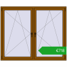 Pricing Tilt-and-Turn 1800x1475 mm REHAU ENERGY-SAVING SYNEGO MD GOLDEN OAK two-sided. Price: 718,23 €