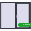 Pricing Tilt-and-Turn 1552x1403 mm REHAU OPTIMUM EURO-DESIGN 70 ANTHRACITE_GREY_STRUKTURAL two-sided. Price: 2 276.41 PLN