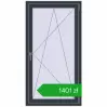 Ustalenie cen Okna skrzydłowe 800x1500 mm REHAU OPTIMUM EURO-DESIGN 70 ANTHRACITE_GREY_STRUKTURAL dwustronny. Cena: 1401,09 zł