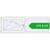 Pricing Tilt-and-Turn 1800x600 mm REHAU OPTIMUM EURO-DESIGN 70 RAL 9016 Traffic white two-sided. Price: 278.37 EUR