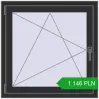 Pricing Tilt-and-Turn 860x860 mm REHAU OPTIMUM EURO-DESIGN 70 ANTHRACITE_GREY_GLATT two-sided. Price: 1 146.37 PLN