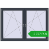Pricing Tilt-and-Turn 1770x1220 mm REHAU ENERGY-SAVING SYNEGO MD ANTHRACITE_GREY_STRUKTURAL two-sided. Price: 2726,90 zł