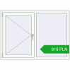 Pricing Tilt-and-Turn 1400x1000 mm REHAU OPTIMUM EURO-DESIGN 70 RAL 9016 Traffic white two-sided. Price: 819.36 PLN