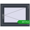 Pricing Tilt-and-Turn 750x580 mm REHAU OPTIMUM EURO-DESIGN 70 ANTHRACITE_GREY_STRUKTURAL two-sided. Price: 896.81 PLN