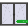 Pricing Tilt-and-Turn 1755x1475 mm REHAU ENERGY-SAVING SYNEGO MD BASALT_GREY two-sided. Price: 641,91 €