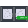 Pricing Tilt-and-Turn 990x575 mm REHAU OPTIMUM EURO-DESIGN 70 ANTHRACITE_GREY_STRUKTURAL two-sided. Price: 236.2 EUR
