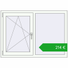 Pricing Tilt-and-Turn 1240x870 mm REHAU OPTIMUM EURO-DESIGN 70 RAL 9016 Traffic white two-sided. Price: 213,96 €