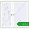 Pricing Tilt-and-Turn 1460x1410 mm REHAU OPTIMUM EURO-DESIGN 70 RAL 9016 Traffic white two-sided. Price: 1351,19 zł