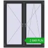 Pricing Tilt-and-Turn 1300x1500 mm REHAU OPTIMUM EURO-DESIGN 70 ANTHRACITE_GREY_GLATT two-sided. Price: 2 848.41 PLN