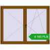 Pricing Tilt-and-Turn 1800x1400 mm REHAU ENERGY-SAVING SYNEGO MD GOLDEN OAK two-sided. Price: 4 164.89 PLN