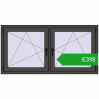 Ustalenie cen Okna skrzydłowe 1500x755 mm REHAU ENERGY-SAVING SYNEGO MD BASALT_GREY dwustronny. Cena: 397,86 €