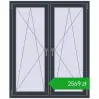 Pricing Tilt-and-Turn 1230x1490 mm REHAU ENERGY-SAVING SYNEGO MD ANTHRACITE_GREY_STRUKTURAL two-sided. Price: 2568,85 zł