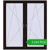 Pricing Tilt-and-Turn 1600x1800 mm REHAU OPTIMUM EURO-DESIGN 70 BLACK_BROWN two-sided. Price: 3 242.67 PLN