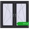 Pricing Tilt-and-Turn 1095x1040 mm REHAU ENERGY-SAVING SYNEGO MD BLACK_ULTI-MATT two-sided. Price: 1771,03 zł