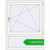 Pricing Tilt-and-Turn 930x1200 mm REHAU OPTIMUM EURO-DESIGN 70 RAL 9016 Traffic white two-sided. Price: 1 042.94 PLN