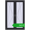 Ustalenie cen Okna skrzydłowe 1050x1595 mm REHAU ENERGY-SAVING SYNEGO MD BLACK_ULTI-MATT dwustronny. Cena: 539,87 €