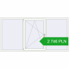 Pricing Tilt-and-Turn 2400x1200 mm REHAU ENERGY-SAVING SYNEGO MD RAL 9016 Traffic white two-sided. Price: 2 745.75 PLN