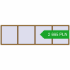 Pricing Tilt-and-Turn 3500x1000 mm REHAU OPTIMUM EURO-DESIGN 70 GOLDEN OAK two-sided. Price: 2 664.7 PLN