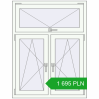 Pricing Tilt-and-Turn 1000x1300 mm REHAU OPTIMUM EURO-DESIGN 70 BLACK_BROWN external. Price: 1 695.47 PLN