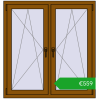 Ustalenie cen Okna skrzydłowe 1155x1220 mm REHAU ENERGY-SAVING SYNEGO MD GOLDEN OAK dwustronny. Cena: 558,68 €