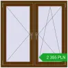 Pricing Tilt-and-Turn 1200x1200 mm REHAU OPTIMUM EURO-DESIGN 70 WALNUT two-sided. Price: 2 355.18 PLN