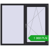 Pricing Tilt-and-Turn 1500x1300 mm REHAU OPTIMUM EURO-DESIGN 70 BLACK_ULTI-MATT two-sided. Price: 1 968.39 PLN