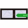 Ustalenie cen Okna skrzydłowe 1740x695 mm REHAU ENERGY-SAVING SYNEGO MD BLACK_BROWN dwustronny. Cena: 419,17 €