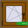 Pricing Tilt-and-Turn 500x500 mm REHAU OPTIMUM EURO-DESIGN 70 GOLDEN OAK two-sided. Price: 459,67 zł