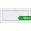 Pricing Tilt-and-Turn 1500x700 mm REHAU OPTIMUM EURO-DESIGN 70 RAL 9016 Traffic white two-sided. Price: 736.03 PLN