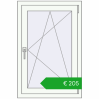 Ustalenie cen Okna skrzydłowe 650x980 mm REHAU OPTIMUM EURO-DESIGN 70 RAL 9016 Traffic white dwustronny. Cena: 205,28 €