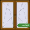 Pricing Tilt-and-Turn 1500x1500 mm KORSA OPTIMUM REHAU EURO 70. Price: 692.84 EUR
