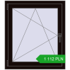 Pricing Tilt-and-Turn 810x920 mm REHAU OPTIMUM EURO-DESIGN 70 BLACK_BROWN two-sided. Price: 1 112.06 PLN