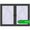 Pricing Tilt-and-Turn 1590x1205 mm REHAU ENERGY-SAVING SYNEGO MD BASALT_GREY two-sided. Price: 535,80 €