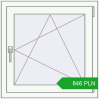 Pricing Tilt-and-Turn 750x750 mm REHAU OPTIMUM EURO-DESIGN 70 BLACK_BROWN external. Price: 846.04 PLN