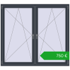 Ustalenie cen Okna skrzydłowe 1755x1580 mm REHAU ENERGY-SAVING SYNEGO MD ANTHRACITE_GREY_STRUKTURAL dwustronny. Cena: 749,57 €