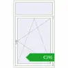 Pricing Tilt-and-Turn 1100x1800 mm REHAU ENERGY-SAVING SYNEGO MD RAL 9016 Traffic white two-sided. Price: 394,76 €