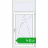 Ustalenie cen Okna rozwierne 800x1600 mm REHAU ENERGY-SAVING SYNEGO MD RAL 9016 Traffic white dwustronny. Cena: 1432,80 zł