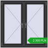Pricing Tilt-and-Turn 1200x1200 mm REHAU OPTIMUM EURO-DESIGN 70 ANTHRACITE_GREY_GLATT two-sided. Price: 2 305.36 PLN