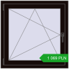 Pricing Tilt-and-Turn 860x860 mm REHAU OPTIMUM EURO-DESIGN 70 BLACK_BROWN two-sided. Price: 1 068.91 PLN