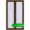 Pricing Tilt-and-Turn 1200x2000 mm REHAU OPTIMUM EURO-DESIGN 70 DARK_OAK two-sided. Price: 2615,77 zł