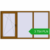 Pricing Tilt-and-Turn 2160x1220 mm REHAU ENERGY-SAVING SYNEGO MD GOLDEN OAK two-sided. Price: 3 753.96 PLN