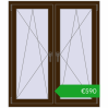 Ustalenie cen Okna skrzydłowe 1155x1340 mm REHAU ENERGY-SAVING SYNEGO MD DARK_OAK dwustronny. Cena: 589,96 €