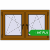 Ustalenie cen Okna skrzydłowe 1080x665 mm REHAU ENERGY-SAVING SYNEGO MD GOLDEN OAK dwustronny. Cena: 1 496.7 PLN