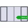 Pricing Tilt-and-Turn 4000x2200 mm REHAU ENERGY-SAVING SYNEGO MD ANTHRACITE_GREY_STRUKTURAL two-sided. Price: 8845,31 zł