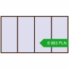 Pricing Tilt-and-Turn 4200x2300 mm REHAU OPTIMUM EURO-DESIGN 70 BLACK_CHERRY two-sided. Price: 8 983.1 PLN