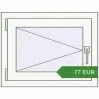 Pricing Tilt-and-Turn 650x500 mm KORSA OPTIMUM REHAU EURO 70. Price: 77 EUR