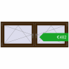 Ustalenie cen Okna skrzydłowe 1840x695 mm REHAU ENERGY-SAVING SYNEGO MD DARK_OAK dwustronny. Cena: 481,90 €