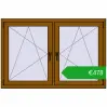 Ustalenie cen Okna skrzydłowe 1410x935 mm REHAU ENERGY-SAVING SYNEGO MD GOLDEN OAK dwustronny. Cena: 477,65 €