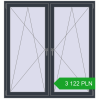 Pricing Tilt-and-Turn 1500x1600 mm REHAU OPTIMUM EURO-DESIGN 70 ANTHRACITE_GREY_STRUKTURAL two-sided. Price: 3 121.55 PLN